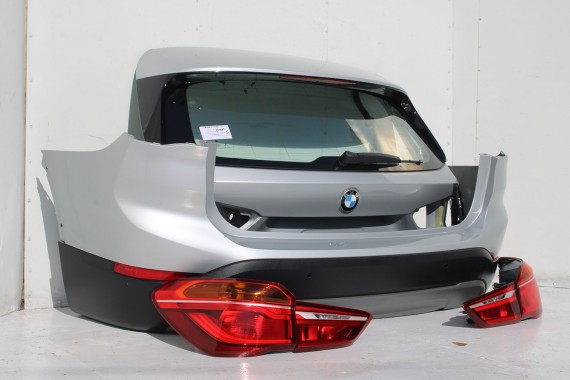 BMW X1 F48 TYŁ KLAPA BAGAŻNIKA ZDERZAK TYLNY + LAMPY TYLNE lampa A83 Glaciersilber Metallic Led Ledy 7350826 7448546 7448545
