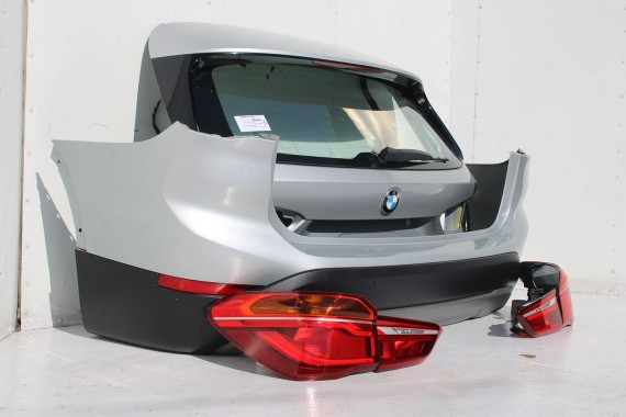 BMW X1 F48 TYŁ KLAPA BAGAŻNIKA ZDERZAK TYLNY + LAMPY TYLNE lampa A83 Glaciersilber Metallic Led Ledy 7350826 7448546 7448545
