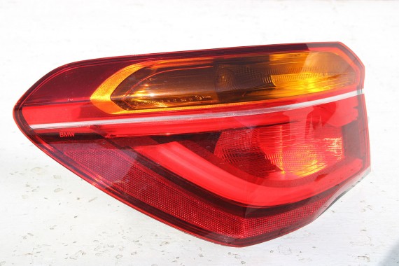 BMW X1 F48 TYŁ KLAPA BAGAŻNIKA ZDERZAK TYLNY + LAMPY TYLNE lampa A83 Glaciersilber Metallic Led Ledy 7350826 7448546 7448545