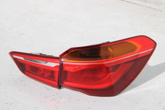 BMW X1 F48 TYŁ KLAPA BAGAŻNIKA ZDERZAK TYLNY + LAMPY TYLNE lampa A83 Glaciersilber Metallic Led Ledy 7350826 7448546 7448545