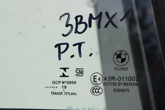BMW X1 F48 SZYBA DRZWI 2019 AS2 TYŁ TYLNA 7405605 7405603 7405606 7405604 51377405603 51377405604 51377405605 51377405606 mała
