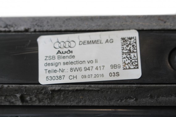 AUDI A5 8W F5 LISTWA PROGOWA 8W6947417 8W6947418 8W6 947 417 8W6947418 CABRIO listwy podświetlane nakładka progu 8W6947417