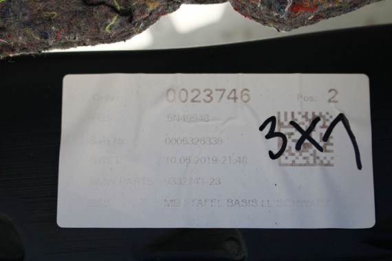 BMW X1 X2 F48 F39 KONSOLA PULPIT DESKA ROZDZIELCZA KOKPIT PULPIT 9332741 czarna 2566133 9332741 / 51459332741