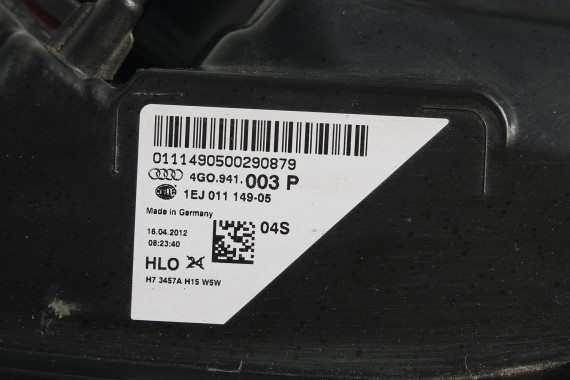 AUDI A6 PRZÓD maska błotniki zderzak lampy błotnik 4G 4G0 LX7W lodowo 4G0941003P 4G0941004P
