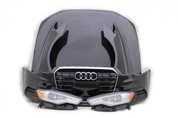 AUDI A6 PRZÓD maska błotniki zderzak przedni lampy błotnik lampa XENON ledy 4G LX7U szary 4G0941005B 4G0941006B 4G0941005B