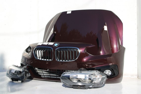 BMW 1 F52 PRZÓD maska błotniki zderzak przedni lampy błotnik Brillanteffekt (C25) Royal Burgundy Red 7441359 7441319