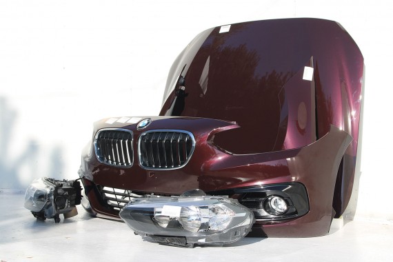 BMW 1 F52 PRZÓD maska błotniki zderzak przedni lampy błotnik Brillanteffekt (C25) Royal Burgundy Red 7441359 7441319