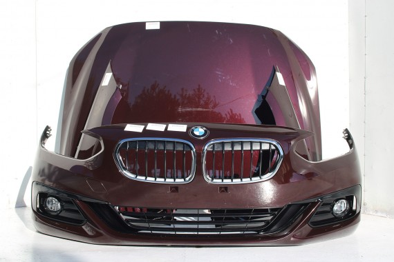 BMW 1 F52 PRZÓD maska błotniki zderzak przedni lampy błotnik Brillanteffekt (C25) Royal Burgundy Red 7441359 7441319