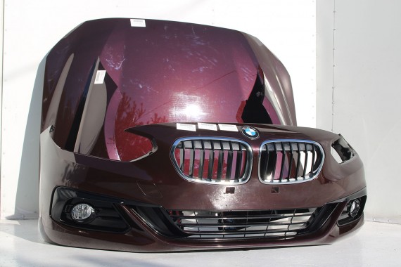 BMW 1 F52 PRZÓD maska błotniki zderzak przedni lampy błotnik Brillanteffekt (C25) Royal Burgundy Red 7441359 7441319