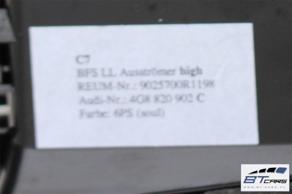 AUDI A7 KRATKI WLOTY POWIETRZA KONSOLI 4G8820902C 4G1820901E 4G1820951J kratka 4G1820901 4G8820902 lift chrom nawiewu 4G1820951J