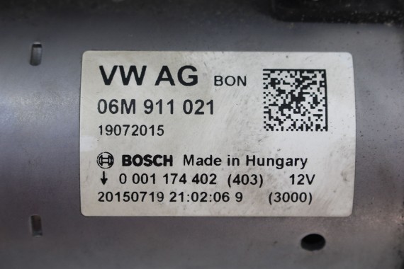 VW AUDI A8 S8 Q7 Q8 ROZRUSZNIK 06M911021 producent Bosch benzyna 06M 911 021 4N 4M 4M8 silnik benzynowy 3.0 TFSi 06M911021X