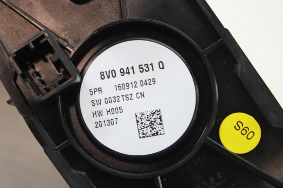AUDI A3 WŁĄCZNIK PRZEŁĄCZNIK ŚWIATEŁ 8V0941531Q 8V0 941 531 Q 8V0941531AJ 8V0 941 531 AJ 8V WŁĄCZNIK H7 lampy zwykłe