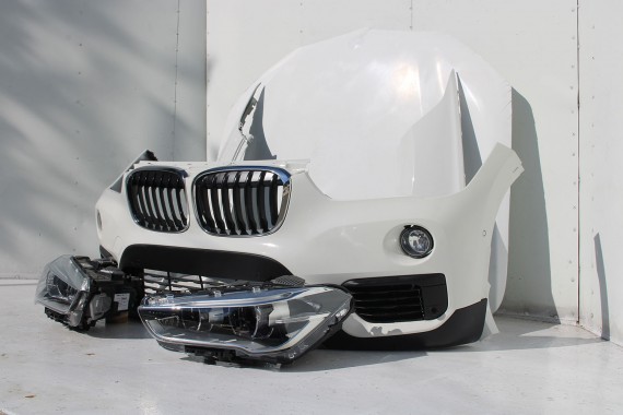 BMW X1 F48 PRZÓD maska błotniki zderzak pas przedni lampy wzmocnienie błotnik lampa Full Led 300 alpinweiss 3 2.0 TDi diesel