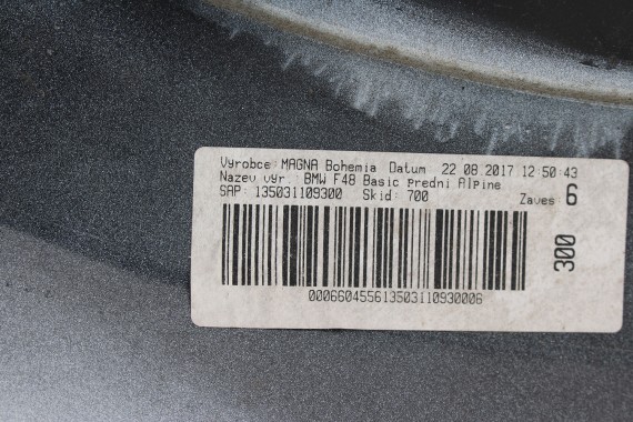BMW X1 F48 PRZÓD maska błotniki zderzak pas przedni lampy wzmocnienie błotnik lampa Full Led 300 alpinweiss 3 2.0 TDi diesel