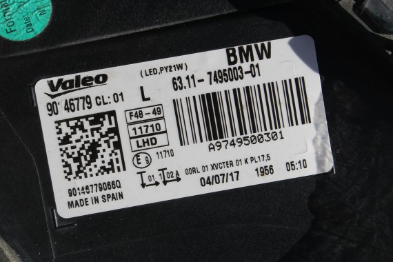 BMW X1 F48 PRZÓD maska błotniki zderzak pas przedni lampy wzmocnienie błotnik lampa Full Led 300 alpinweiss 3 2.0 TDi diesel