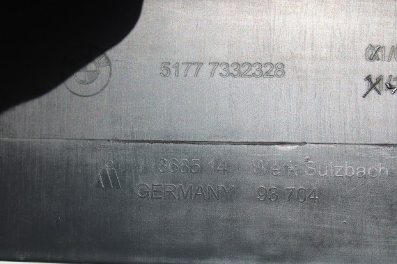 BMW X1 F48 LISTWA PROGOWA 7332327 7332328 próg 2 szt. 51 77 7332327 51 77 7332328 zewnętrzna 51777332327 51777332328
