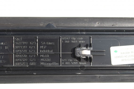 BMW 2 G42 LISTWA PROGOWA M pakiet 51478077315 wewnętrzna 51477429632 listwy progowe 51477429681 51478073121 51478811025 8077315