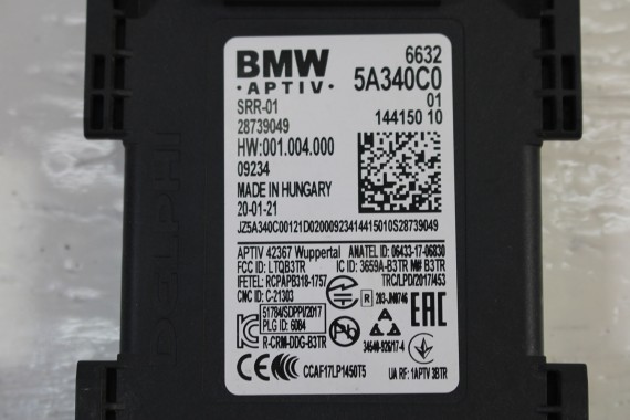 BMW MODUŁ STEROWNIK 62105A340C0 czujnik radarowy bliskiego zasięgu 6210 5A340C0 179972 6632 5A495A3 6632 5A2B4D7