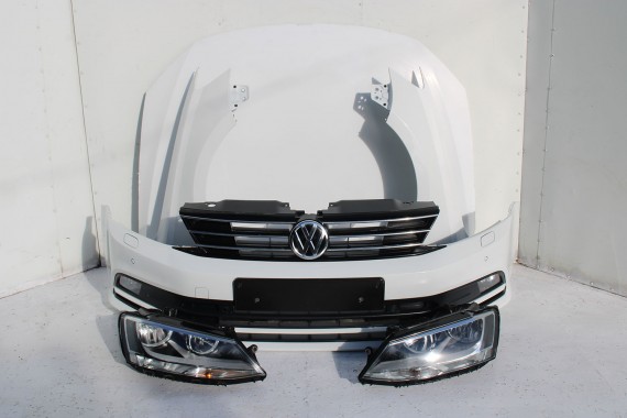 VW JETTA 5C FL PRZÓD maska błotniki lampa zderzak pas Kolor 0Q0Q LC9A biały pure white przedni wzmocnienie błotnik LIFT