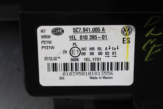 VW JETTA 5C FL PRZÓD maska błotniki lampa zderzak pas Kolor 0Q0Q LC9A biały pure white przedni wzmocnienie błotnik LIFT