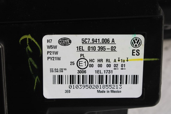 VW JETTA 5C FL PRZÓD maska błotniki lampa zderzak pas Kolor 0Q0Q LC9A biały pure white przedni wzmocnienie błotnik LIFT
