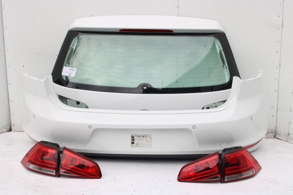 VW GOLF VII 7 TYŁ ZDERZAK tylny + KLAPA BAGAŻNIKA + LAMPY lampa Kolor: 0Q 	LC9A 	Pure white 	Biały 5G