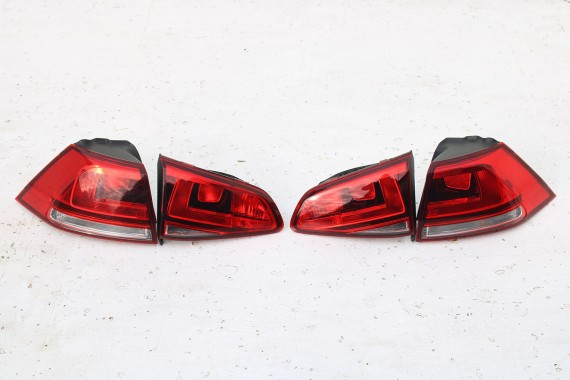 VW GOLF VII 7 TYŁ ZDERZAK tylny + KLAPA BAGAŻNIKA + LAMPY lampa Kolor: 0Q 	LC9A 	Pure white 	Biały 5G