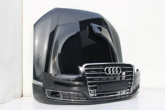 AUDI A8 4H LIFT PRZÓD Matrix maska błotniki zderzak + TYŁ klapa lampy + DRZWI lewa prawa strona FL 0E0E LY9T czarny PAKIET
