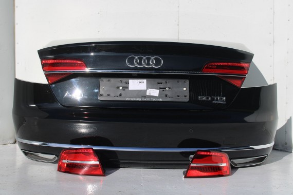 AUDI A8 4H LIFT ZDERZAK + KLAPA BAGAŻNIKA Matrix lampa FL LY9T czrny 4H0945095K 4H0945096K 4H0945093K 4H0945094K 4H0827023L d4