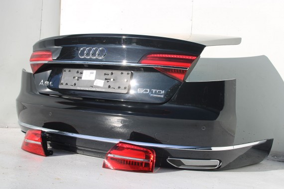 AUDI A8 4H LIFT ZDERZAK + KLAPA BAGAŻNIKA Matrix lampa FL LY9T czrny 4H0945095K 4H0945096K 4H0945093K 4H0945094K 4H0827023L d4