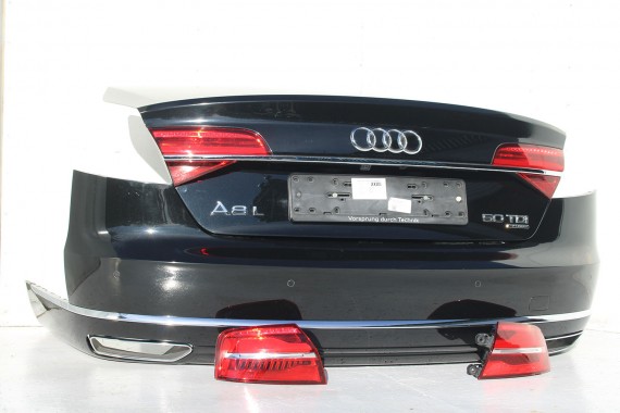 AUDI A8 4H LIFT ZDERZAK + KLAPA BAGAŻNIKA Matrix lampa FL LY9T czrny 4H0945095K 4H0945096K 4H0945093K 4H0945094K 4H0827023L d4