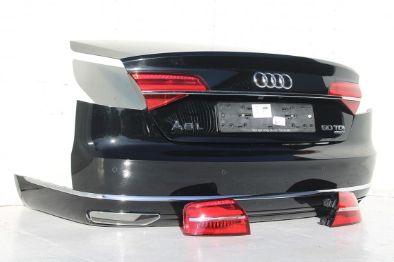 AUDI A8 4H LIFT ZDERZAK + KLAPA BAGAŻNIKA Matrix lampa FL LY9T czrny 4H0945095K 4H0945096K 4H0945093K 4H0945094K 4H0827023L d4
