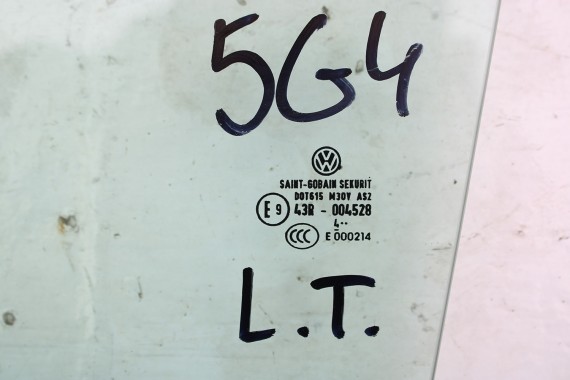 VW GOLF 7 VII SZYBA DRZWI LEWE 5G6845025 lewa tył tylna 5G6 845 025 rok 2014  zielony E1 AS2 drzwiowa 5G 5G4 5G6 FL