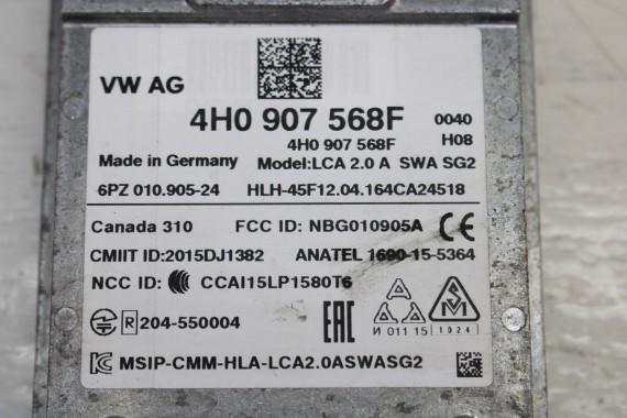 AUDI A8 MODUŁ 4H0907566F 4H0907568F STEROWNIK ASYSTENTA ZMIANY PASA RUCHU 4H0 907 566 F side assist 4H D4 4H0907566F 4H0907568F