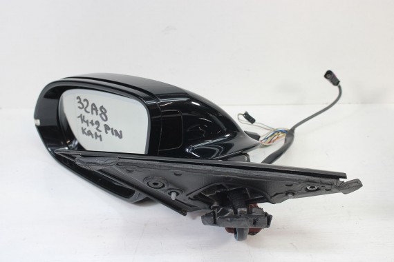 AUDI A8 LUSTERKO DRZWI LEWE 14 +2 pin 0E LY9T Czarny 4H zewnętrzne 16 pinów kabli 4H fotochrom 4H1857409N 4H0857535D 4H1857409M