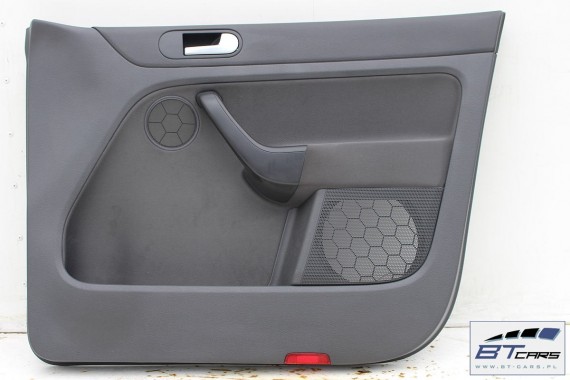 VW GOLF 5 6 V VI PLUS BOCZEK BOCZKI DRZWI drzwiowe tapicerka 5M KOMPLET BOCZKÓW CZARNY welur welurowe czarne antracyt 5M1867011
