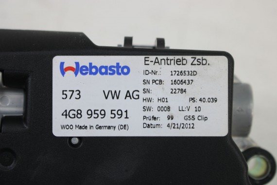 AUDI A6 A7 SILNICZEK SZYBERDACHU 4G8959591 4G8959591A dachu 4G8 959 591 4G 4G8 C7 4G8959591 4G8959591A 4G8959591 4G8959591A