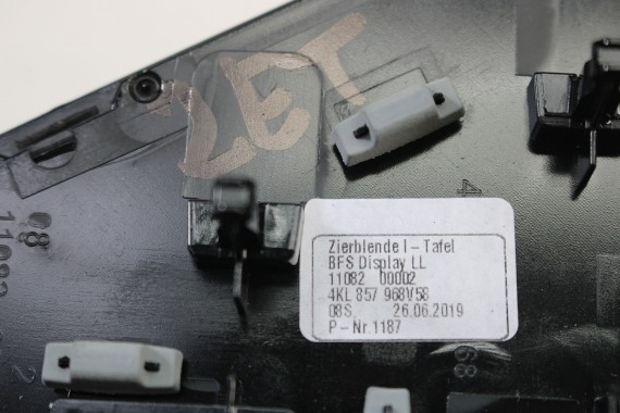 AUDI ETRON LISTWY OZDOBNE LISTWA DEKOR DEKORY WYKOŃCZENIE 4KL857966 4KL857967 4KL857967 4KL857968 4KL863289 V58 czarny E-TRON