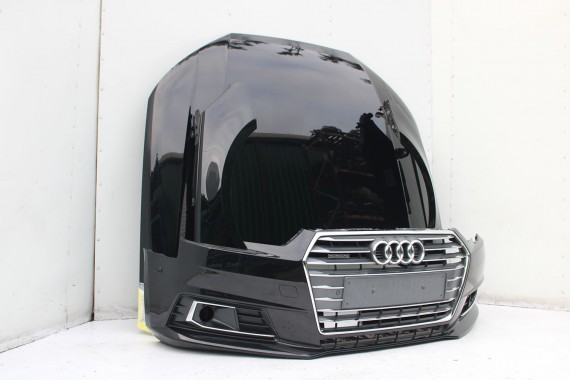AUDI A4 PRZÓD maska błotniki zderzak przedni lampy błotnik 8W B9 0E0E LY9T - czarny (mythosschwarz) sline S-LINE