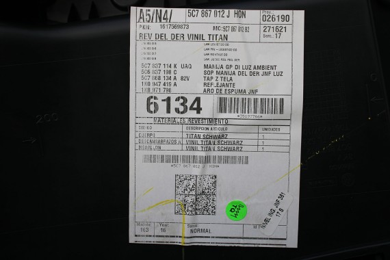 VW JETTA 5C FL FOTELE KOMPLET FOTELI siedzeń siedzenia fotel tapicerka 5C0 5C 2010- skóra w kolorze czarnym i szarym LIFT