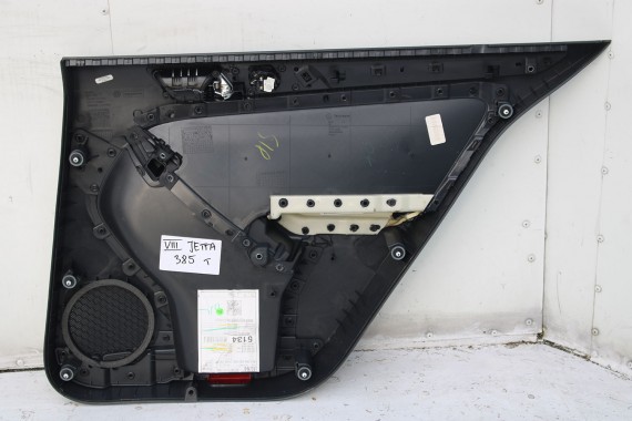 VW JETTA 5C FL FOTELE KOMPLET FOTELI siedzeń siedzenia fotel tapicerka 5C0 5C 2010- skóra w kolorze czarnym i szarym LIFT