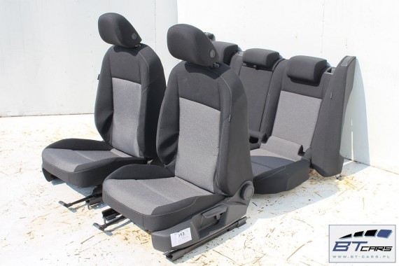 VW GOLF 7 VII KOMBI FOTELE KOMPLET FOTELI siedzeń siedzenia fotel tapicerka 5G 5G9 welur kolor czarno - szary