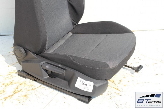 VW GOLF 7 VII KOMBI FOTELE KOMPLET FOTELI siedzeń siedzenia fotel tapicerka 5G 5G9 welur kolor czarno - szary