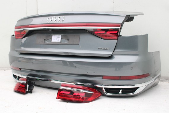 AUDI A8 4N D5 ZDERZAK + KLAPA TYŁ BAGAŻNIKA Matrix lampy OLED 0C0C LX7R Szary lampa 4N0945095Q 4N0945207F 4N0945208F 4N0945095Q