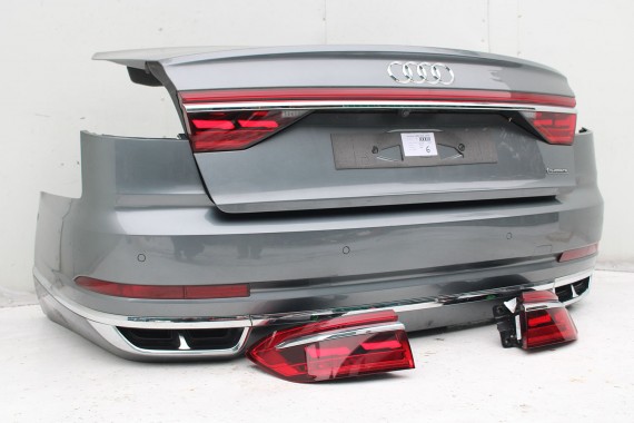 AUDI A8 4N D5 ZDERZAK + KLAPA TYŁ BAGAŻNIKA Matrix lampy OLED 0C0C LX7R Szary lampa 4N0945095Q 4N0945207F 4N0945208F 4N0945095Q