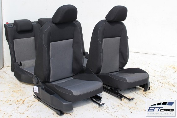 VW GOLF 7 VII KOMBI FOTELE KOMPLET FOTELI siedzeń siedzenia fotel tapicerka 5G 5G9 welur kolor czarno - szary