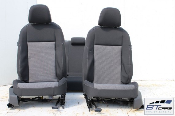VW GOLF 7 VII KOMBI FOTELE KOMPLET FOTELI siedzeń siedzenia fotel tapicerka 5G 5G9 welur kolor czarno - szary