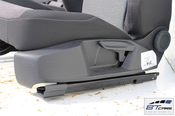 VW GOLF 7 VII KOMBI FOTELE KOMPLET FOTELI siedzeń siedzenia fotel tapicerka 5G 5G9 welur kolor czarno - szary