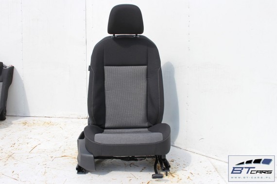 VW GOLF 7 VII KOMBI FOTELE KOMPLET FOTELI siedzeń siedzenia fotel tapicerka 5G 5G9 welur kolor czarno - szary
