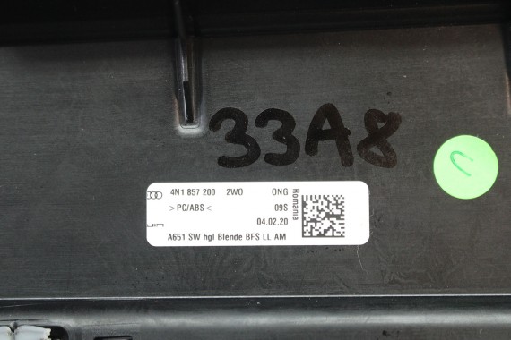 AUDI A8 LISTWY OZDOBNE DEKOR DEKORY 4N1857325 4N1857200 4N1864053 4N1857968 4N1858601A PIANO V58 czarny 4N1 857 200 4N1 857 325